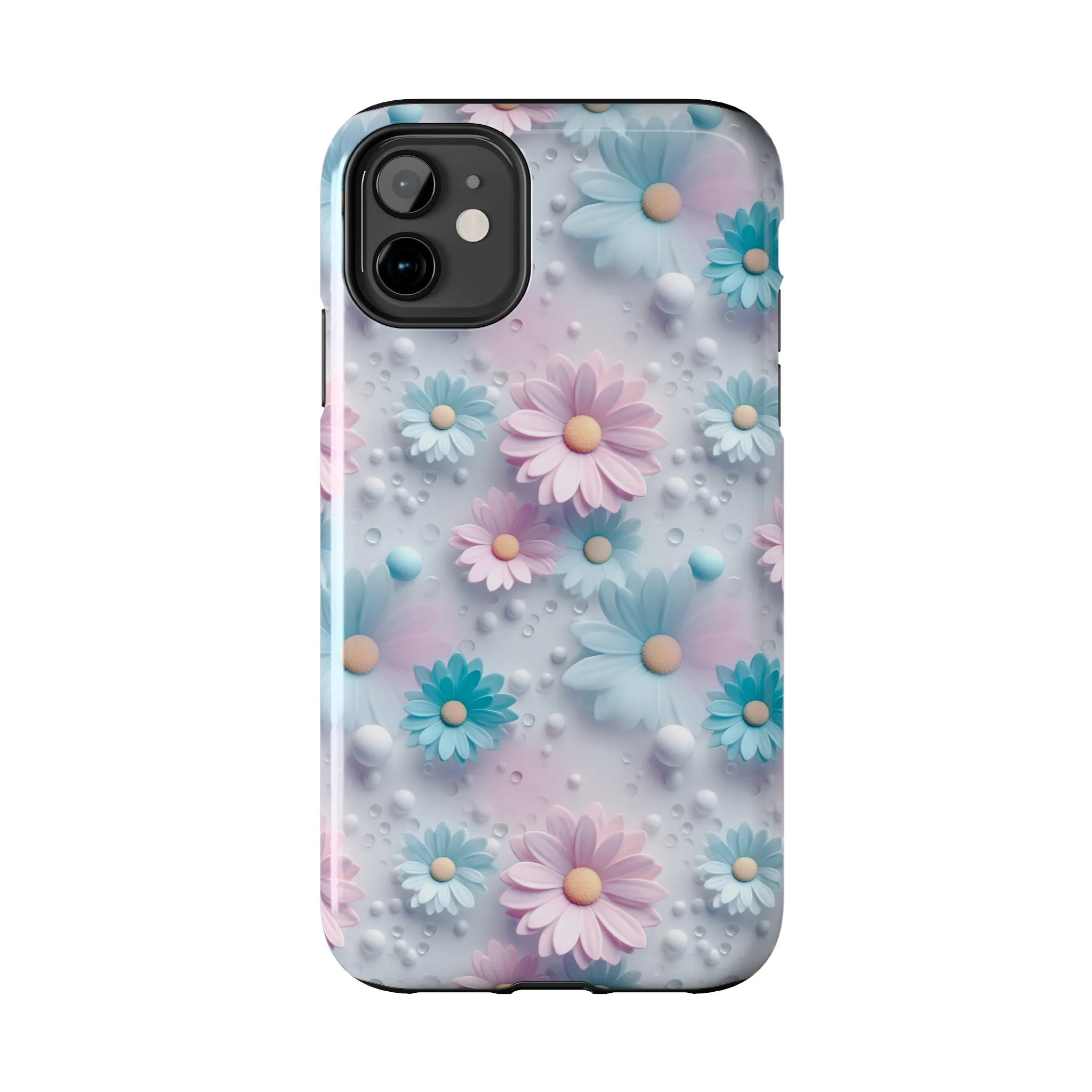 Dreamy Pastel Daisies Digital print Design Tough Phone Case compatible with a large variety of iPhone models, Gift, Phone Case