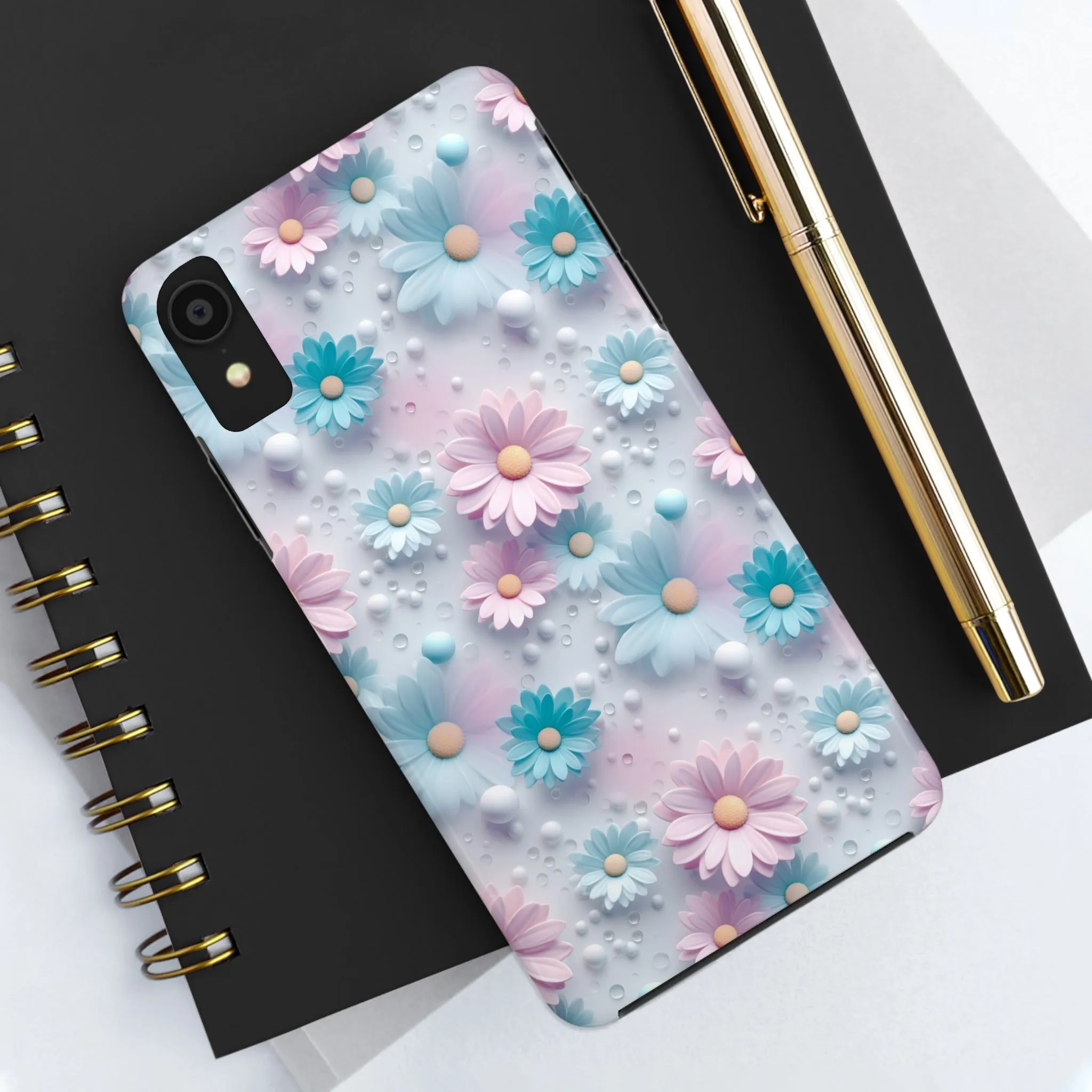 Dreamy Pastel Daisies Digital print Design Tough Phone Case compatible with a large variety of iPhone models, Gift, Phone Case