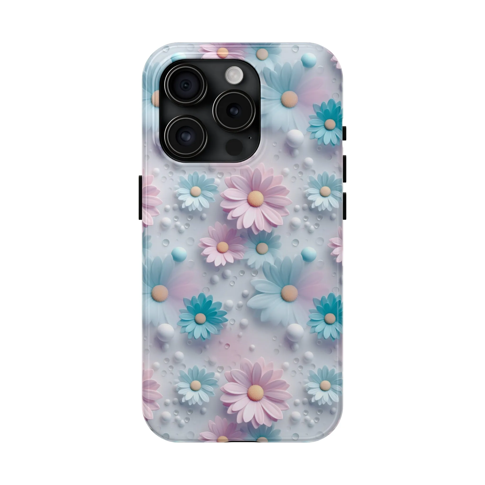 Dreamy Pastel Daisies Digital print Design Tough Phone Case compatible with a large variety of iPhone models, Gift, Phone Case