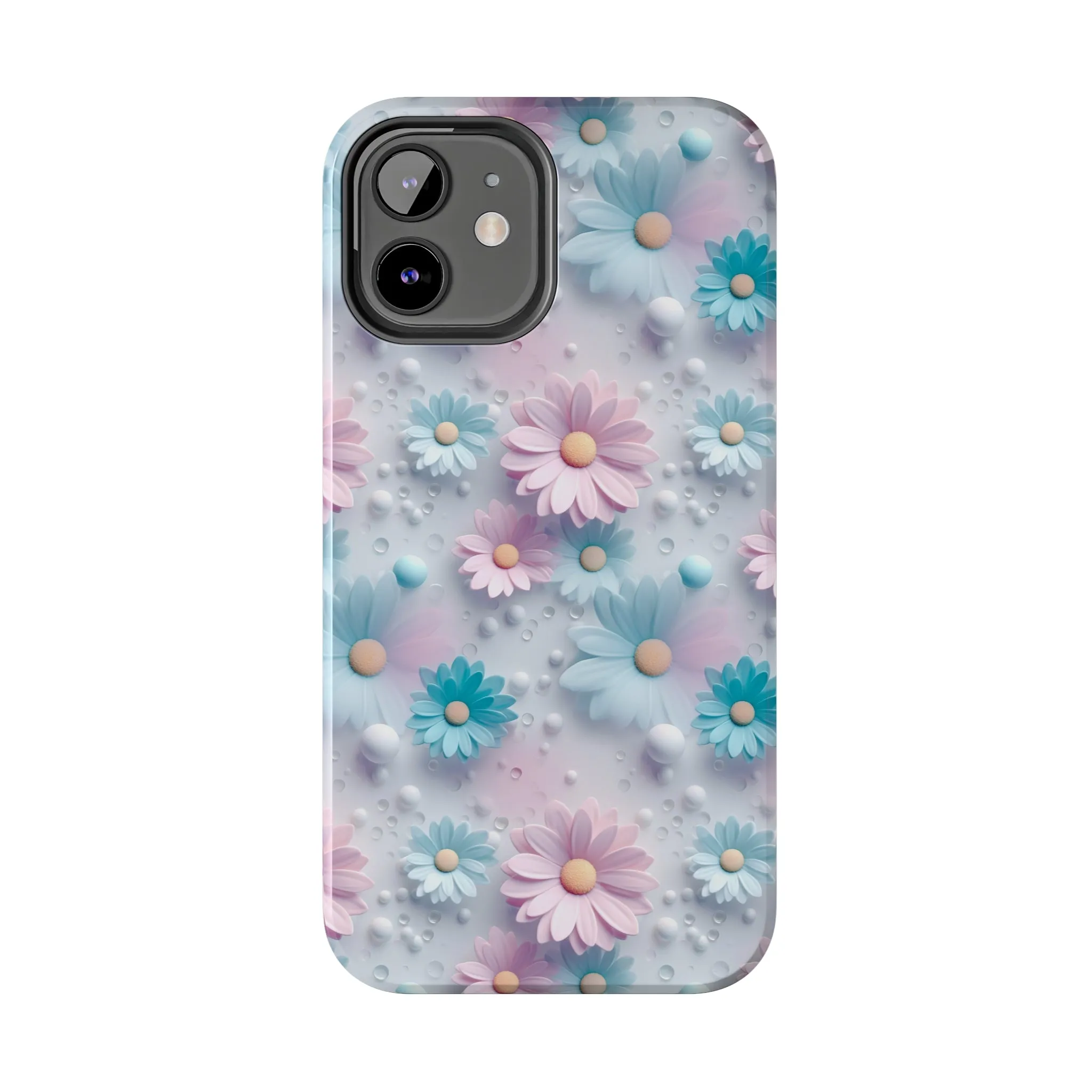 Dreamy Pastel Daisies Digital print Design Tough Phone Case compatible with a large variety of iPhone models, Gift, Phone Case