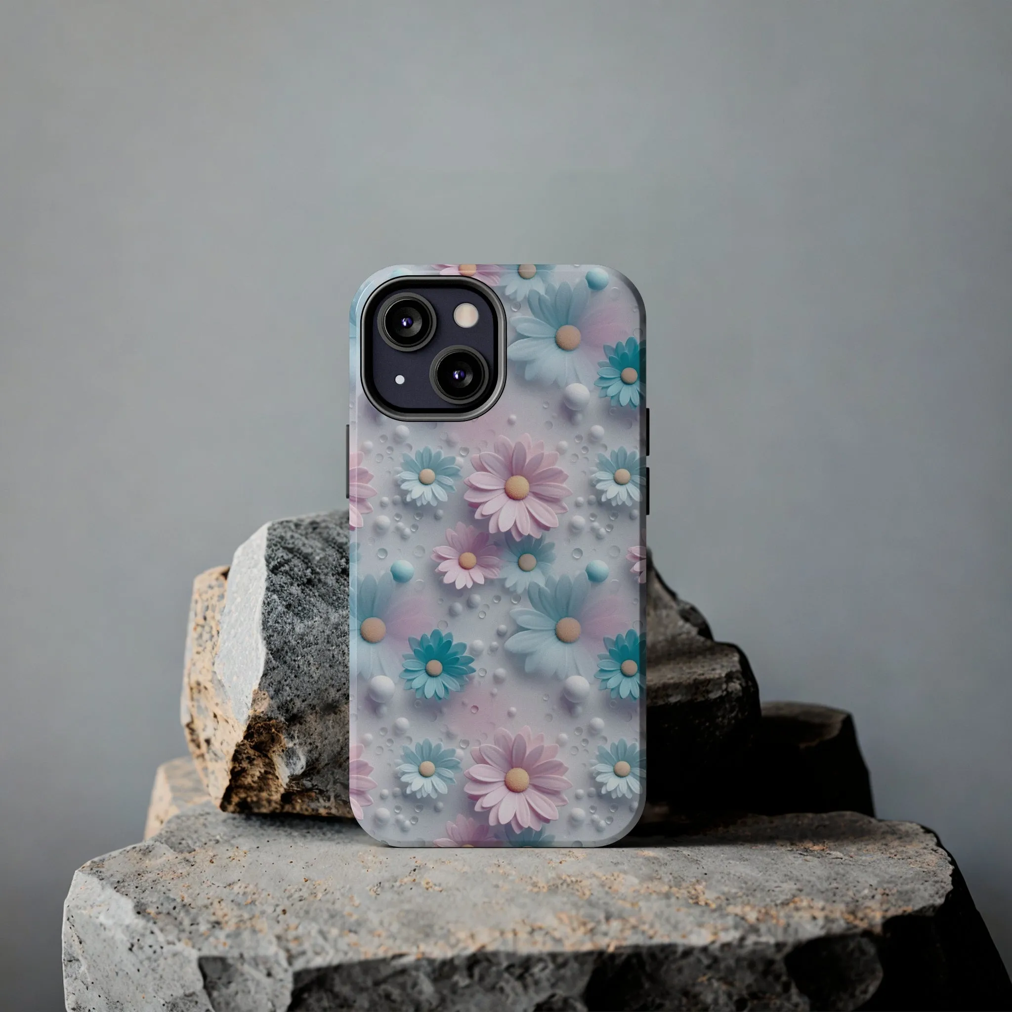 Dreamy Pastel Daisies Digital print Design Tough Phone Case compatible with a large variety of iPhone models, Gift, Phone Case