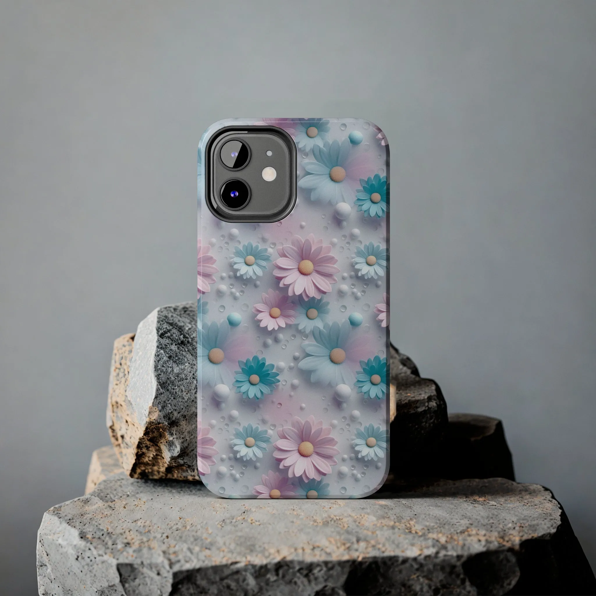 Dreamy Pastel Daisies Digital print Design Tough Phone Case compatible with a large variety of iPhone models, Gift, Phone Case