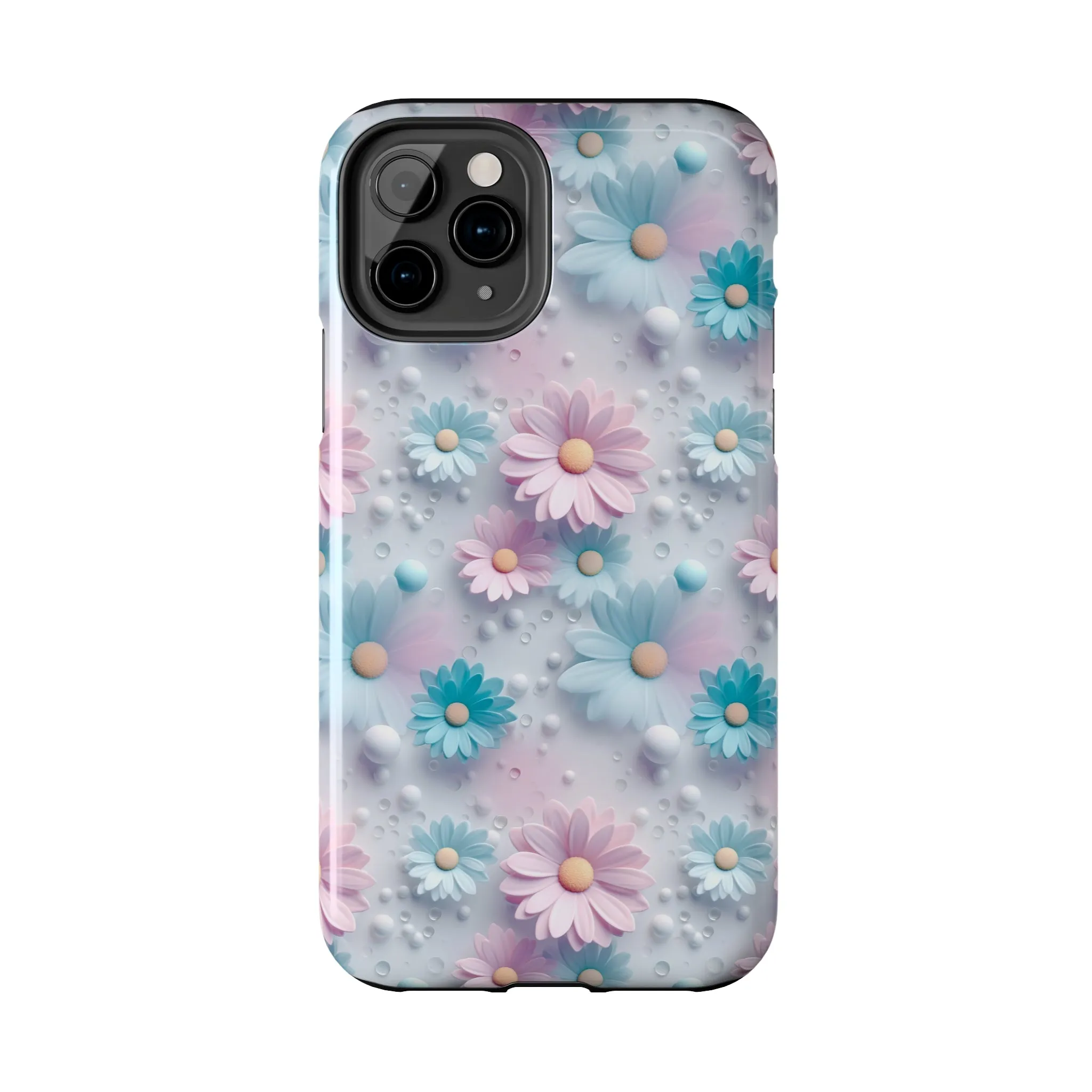 Dreamy Pastel Daisies Digital print Design Tough Phone Case compatible with a large variety of iPhone models, Gift, Phone Case