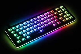 DROP ALT Mechanical Keyboard (67 Key) Gaming Keyboard, Hot-Swap Switches, Programmable Macros, RGB LED Backlighting, USB-C, Doubleshot PBT, Aluminum Frame (Barebones, Gray)