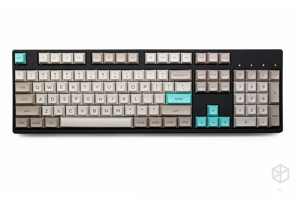 dsa profile Dye Sub Keycap Set PBT plastic retro beige for mechanical keyboard beige grey cyan gh60 xd64 xd84 xd96 87 104