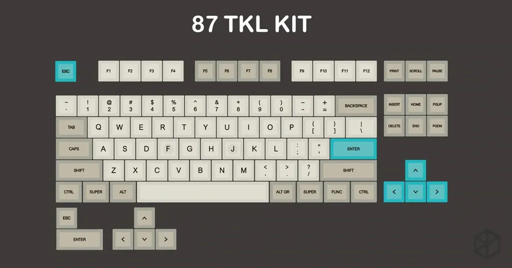 dsa profile Dye Sub Keycap Set PBT plastic retro beige for mechanical keyboard beige grey cyan gh60 xd64 xd84 xd96 87 104