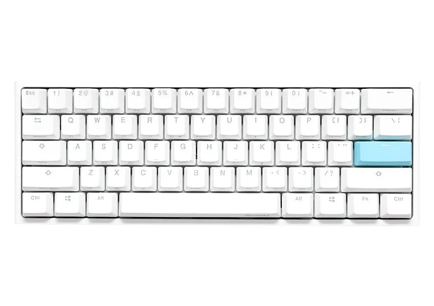 Ducky One 2 Mini Gaming Keyboard, Mx Brown, Rgb-Led, White