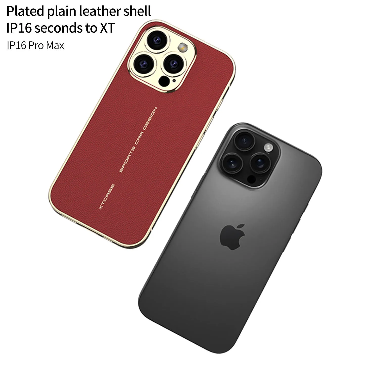 Electroplated Soft Touched PU Leather Case For iPhone