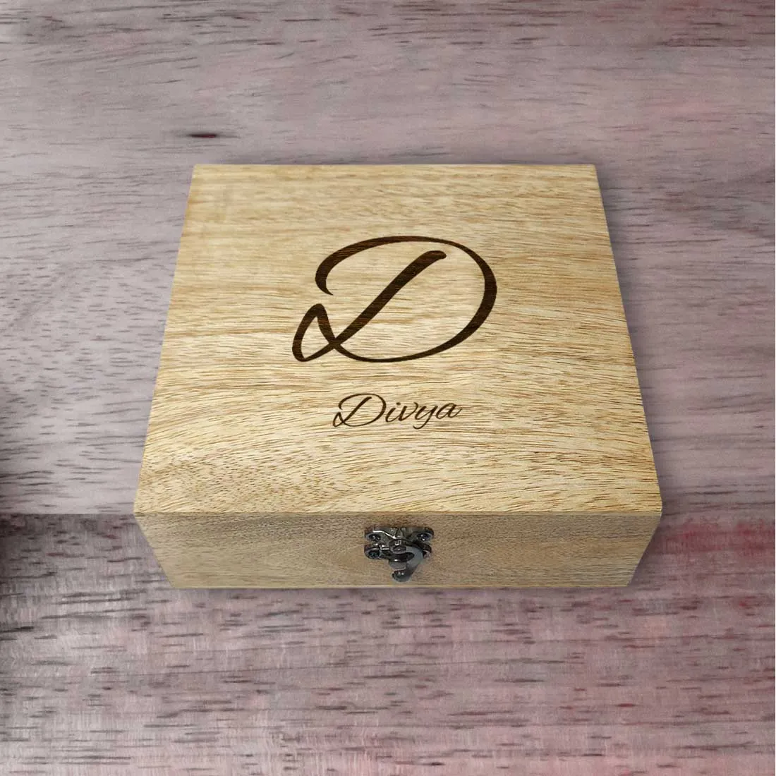 Engraved Wooden Gift Box Natural Wood Jewellery Box - Add Name