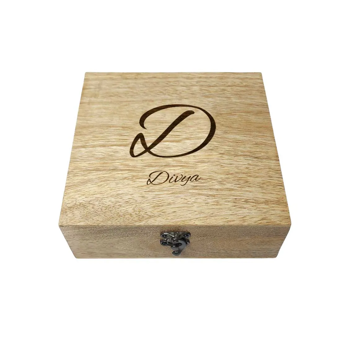 Engraved Wooden Gift Box Natural Wood Jewellery Box - Add Name