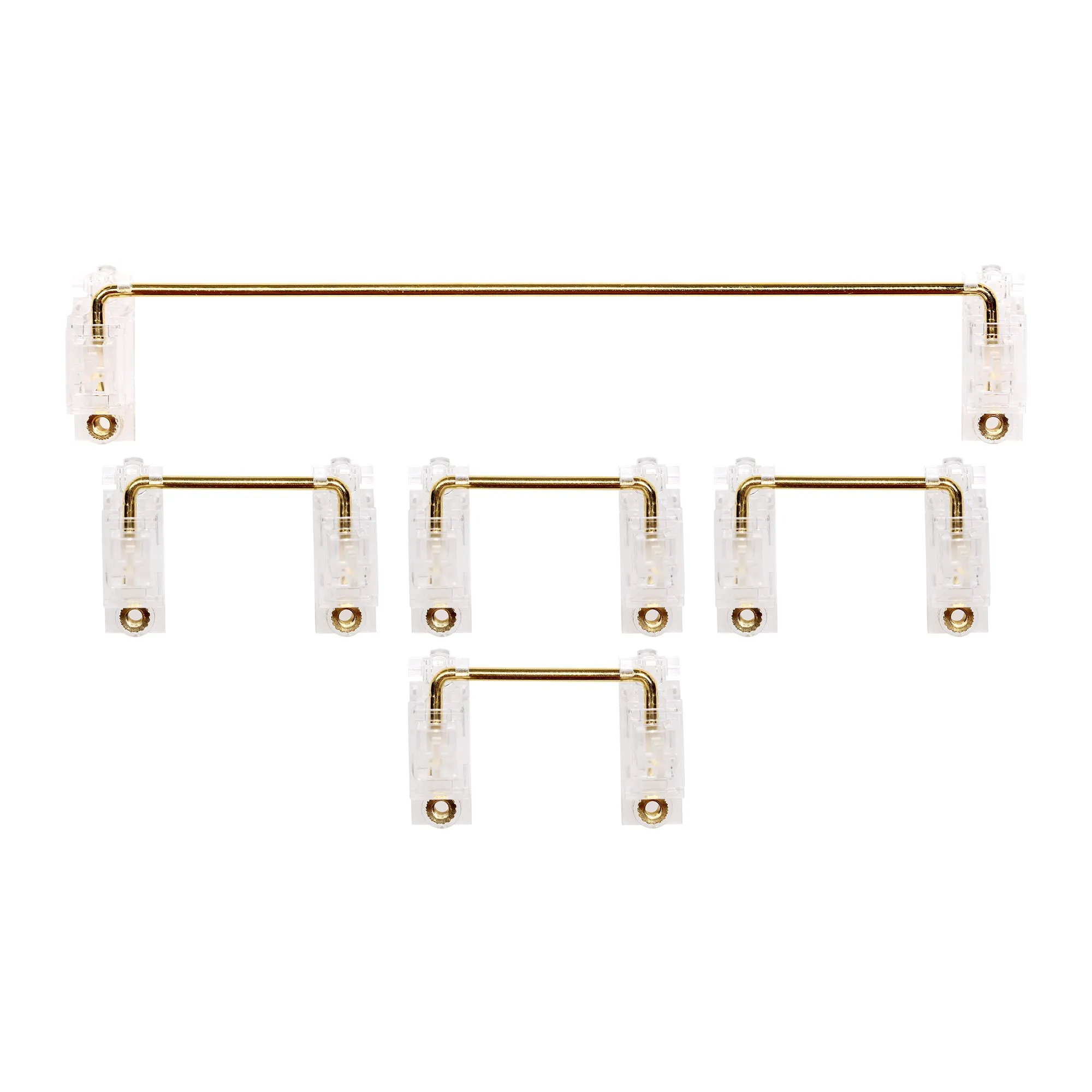 Everglide V3 Transparent Gold Plated Pcb screw in Stabilizer for Custom Mechanical Keyboard Transparent Black Clear BM60 BM65