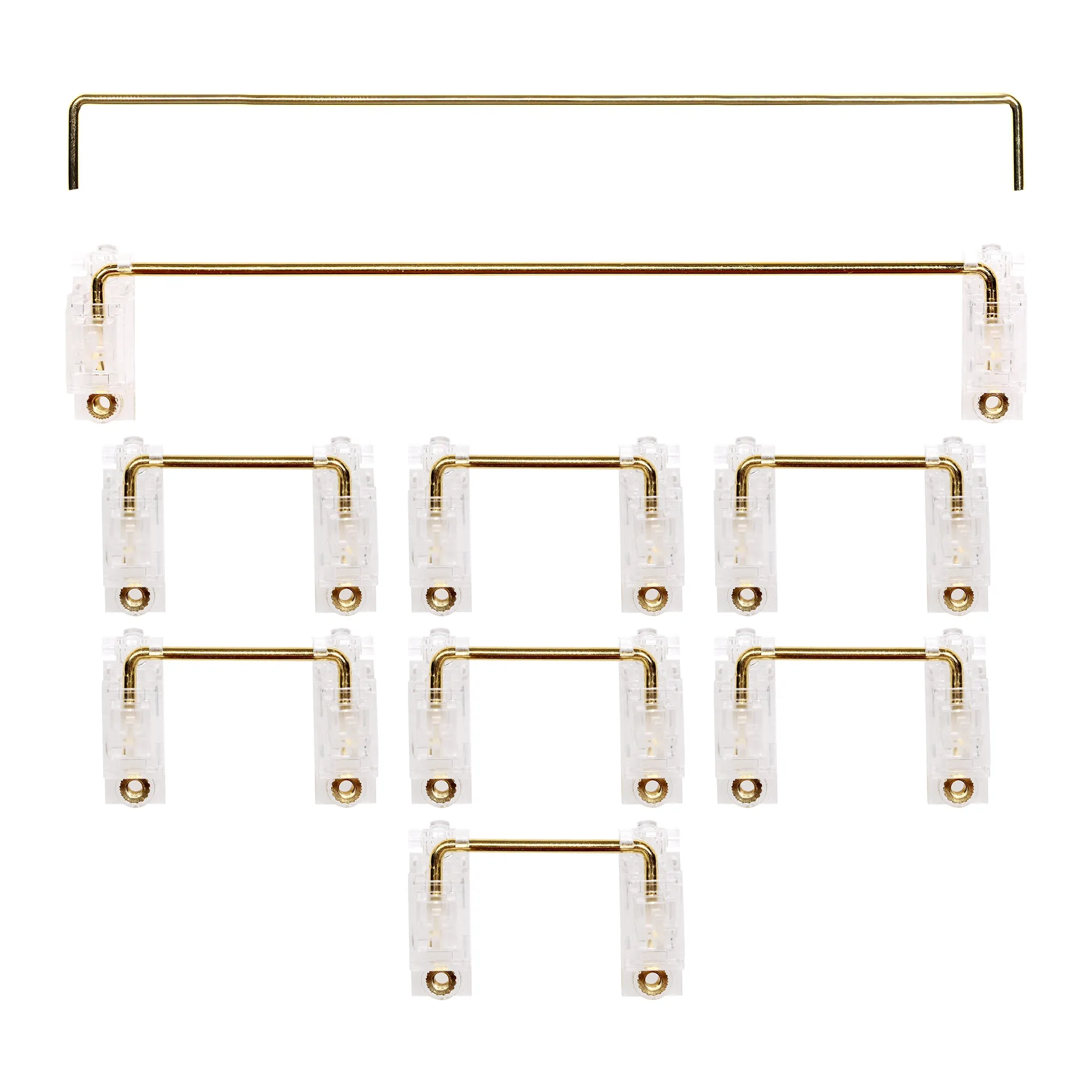 Everglide V3 Transparent Gold Plated Pcb screw in Stabilizer for Custom Mechanical Keyboard Transparent Black Clear BM60 BM65