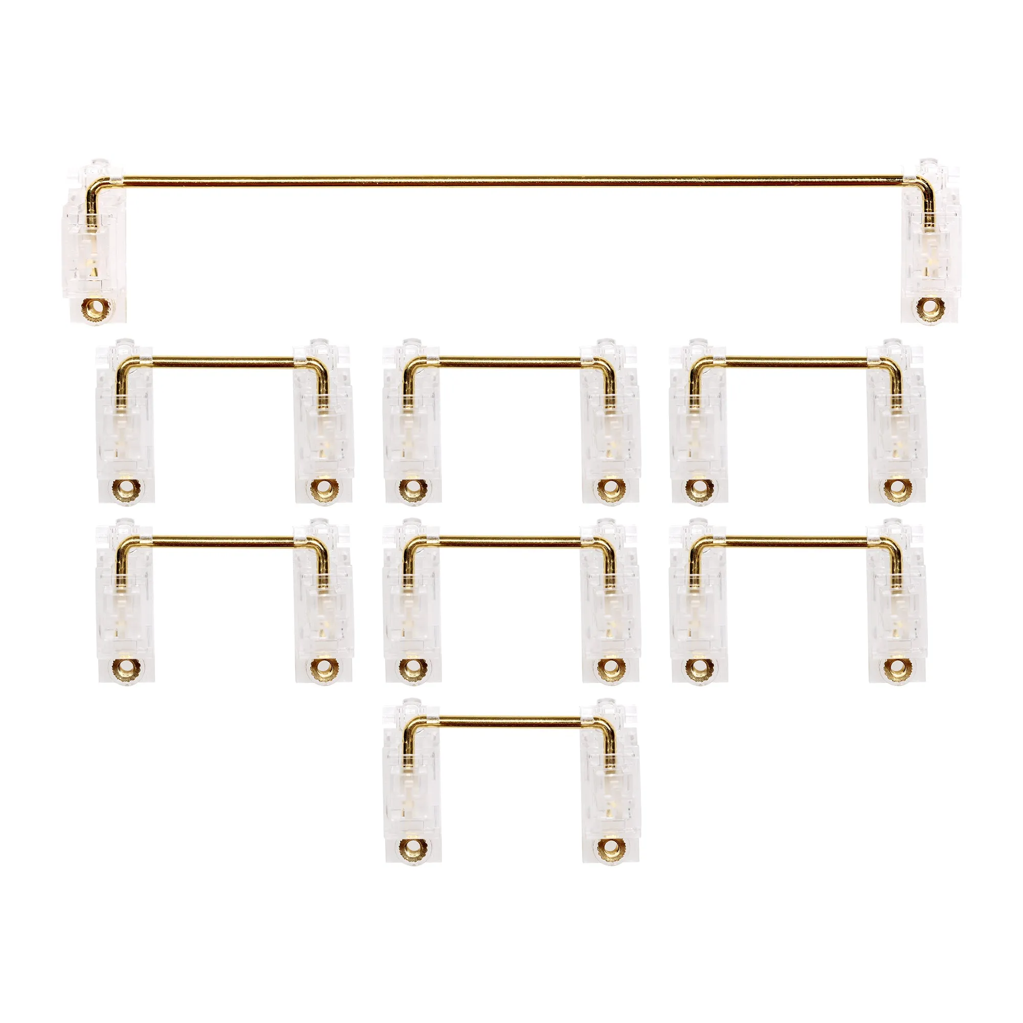 Everglide V3 Transparent Gold Plated Pcb screw in Stabilizer for Custom Mechanical Keyboard Transparent Black Clear BM60 BM65