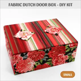 Fabric Dutch Door box DIY kit small,  cartonnage kit 203