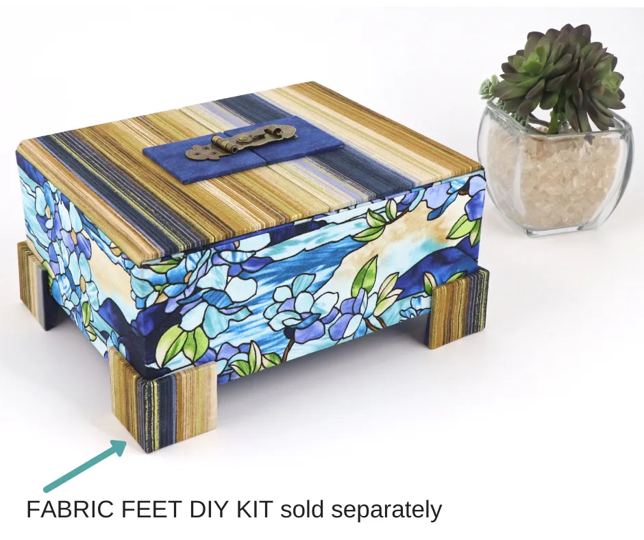 Fabric Dutch Door box DIY kit small,  cartonnage kit 203