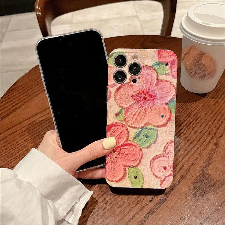 Floral Design Silicone Phone Case