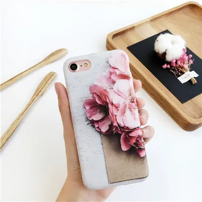 [From Jenny] Hot 3D Blossom Cherry Flower Petal Case Cover for Apple iPhone 7 7plus Case Luxury Fundas for 6 6s Plus Soft TPU