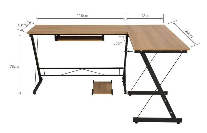 Gaming Computer Desk with Keyboard Tray