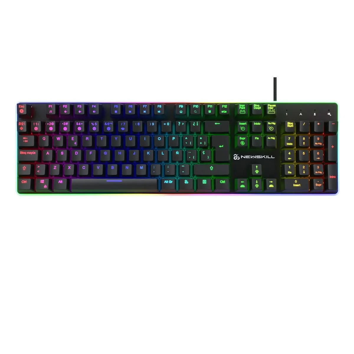 Gaming Keyboard Newskill Gungnyr Pro Black LED RGB Spanish Qwerty