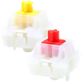 Gateron Milky Pro Switch 5pin RGB linear Tactile Yellow Red Switch for mechanical keyboard Pre Lubed Nylon PA66 45g 50g POM SMD