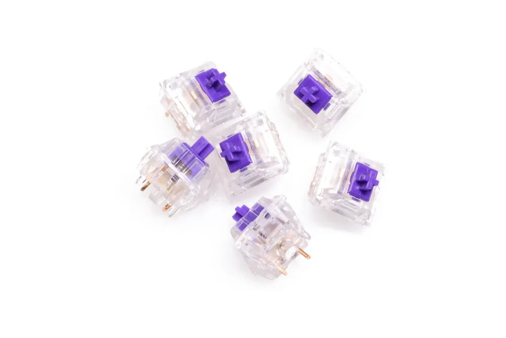 Gateron Zealio V2 Switch Tactile 62g 65g 67g 78g 5pin SMD RGB mx stem switch for mechanical keyboard Purple Colorway