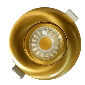 Goodlite G-19849 3" 8W LED Recessed Gimbal Downlight Selectable CCT Brushed Brass