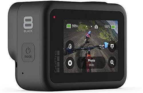 GoPro HERO8 Black — Waterproof Action Camera with Touch Screen 4K Ultra HD Video 12MP Photos 1080p Live Streaming Stabilization with Lexar 128GB U3 Memory Card and Ritz Gear Memory Card Reader