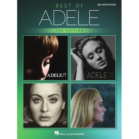 Hal Leonard HL00418023 Best of Adele for Big-Note Piano - 2nd Edition