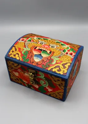 Hand Painted Traditional Tibetan Wooden Box