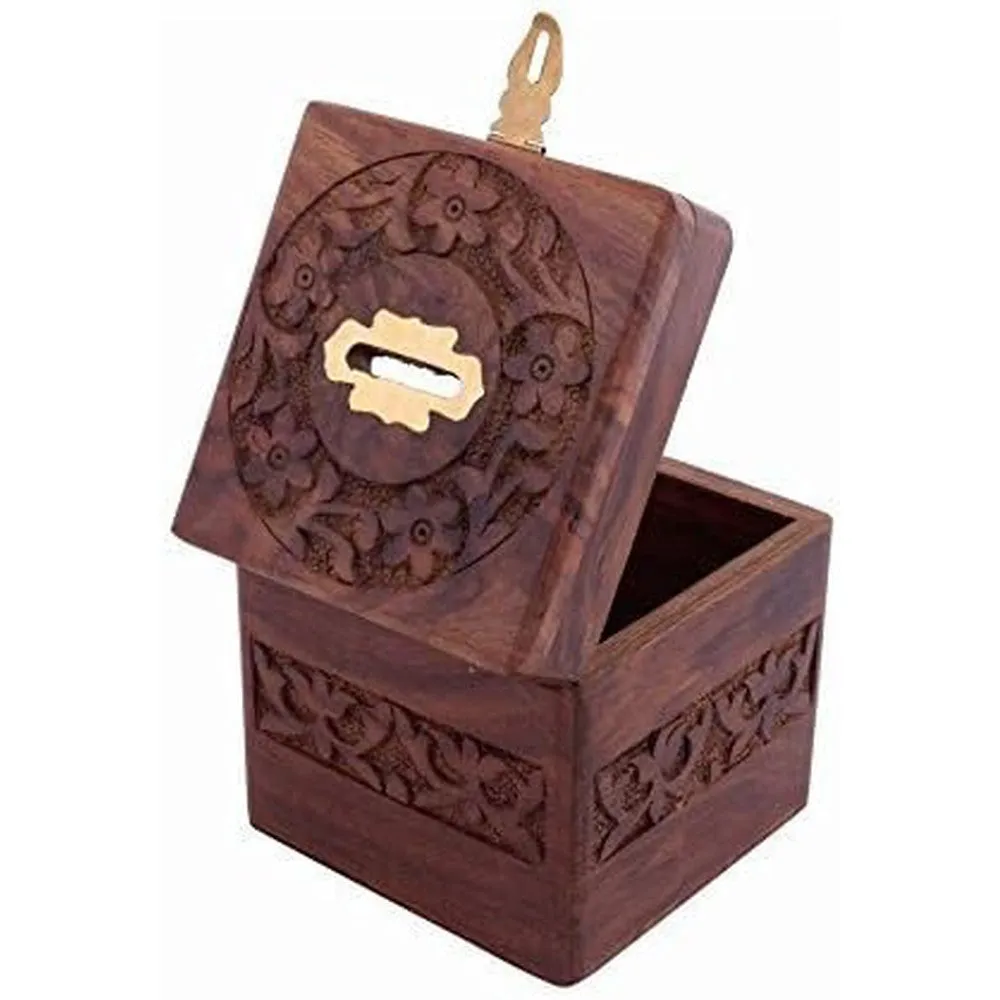 Handcraft Wooden Money Bank, Coin Holder, Piggy Bank