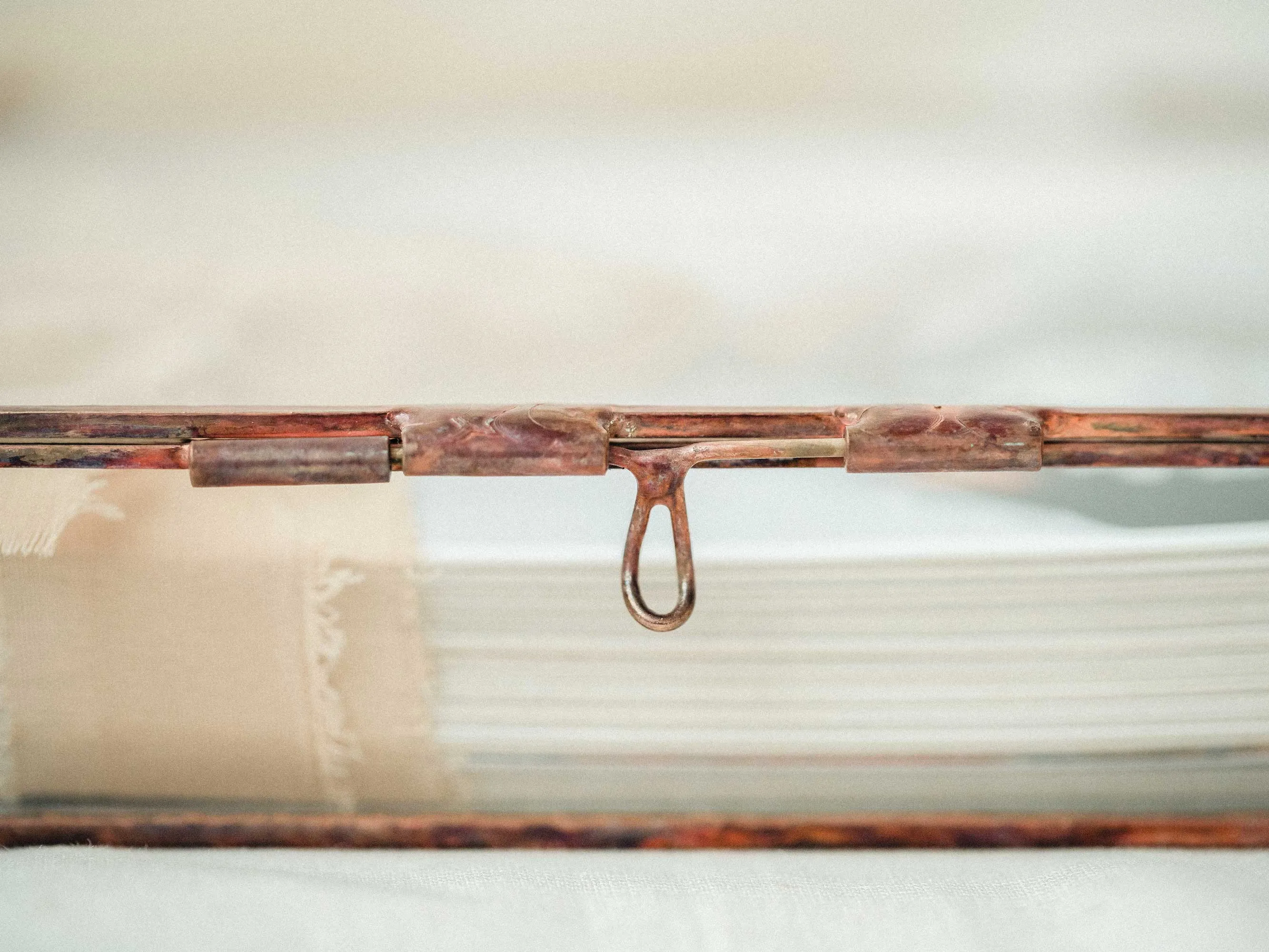 Handmade Rose Gold Glass Photo Box for Wedding Photographers