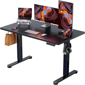 Height Adjustable Electric Standing Desk - 48" x 24" Sit-Stand Home Office Desk with Memory Function (Black)