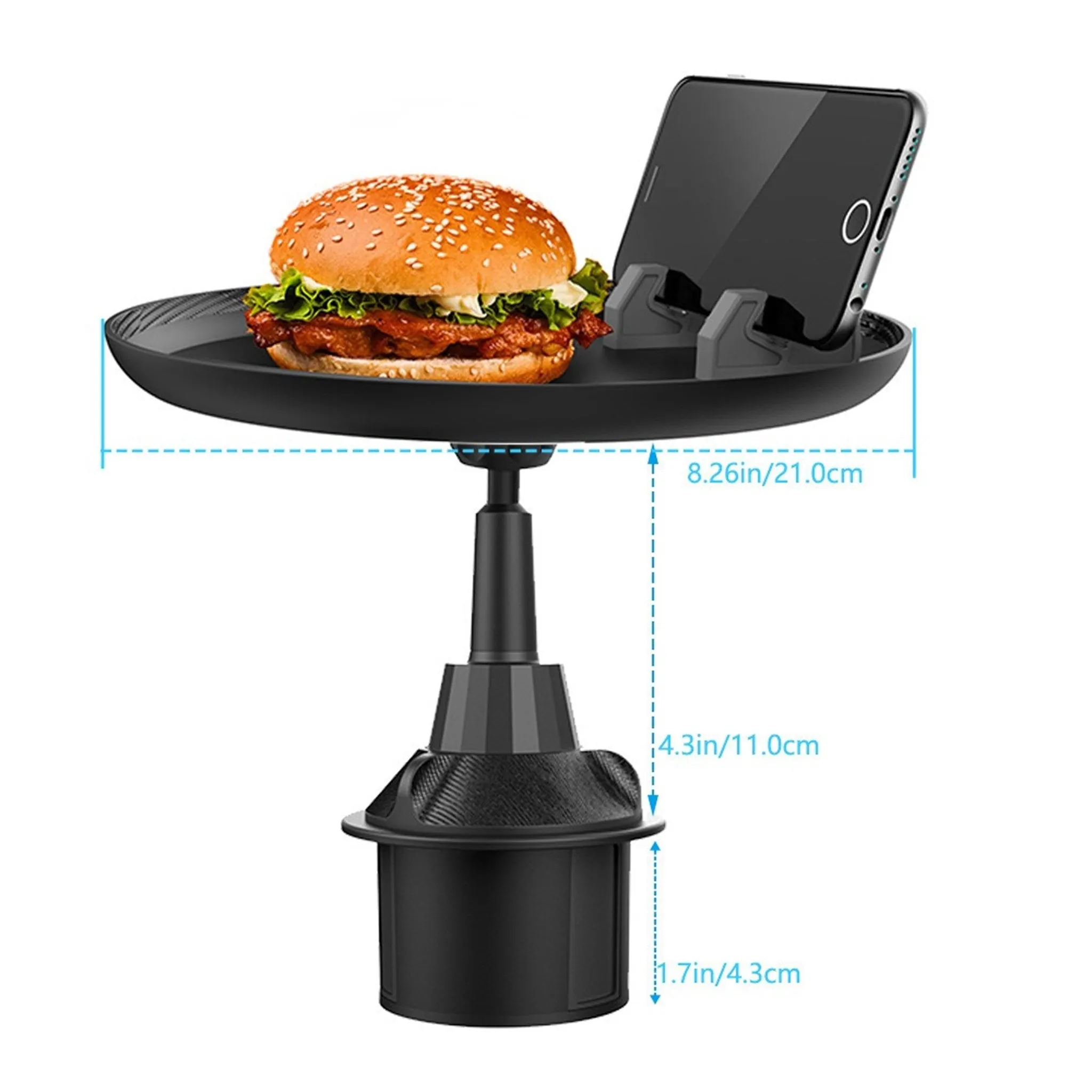 HS-P05 Universal short style rotatable car mount phone   meal tray holder