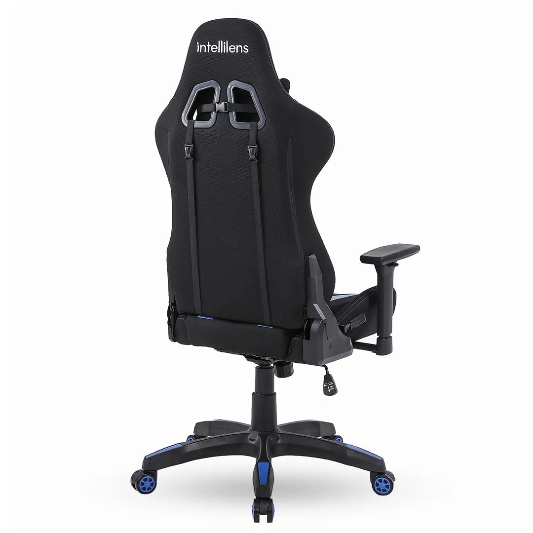 INTERCEPTOR Ergonomic Gaming Chair & Gaming Mat Combo | Premium Fabric, Adjustable Neck & Lumbar Pillow, 3D Adjustable Armrests