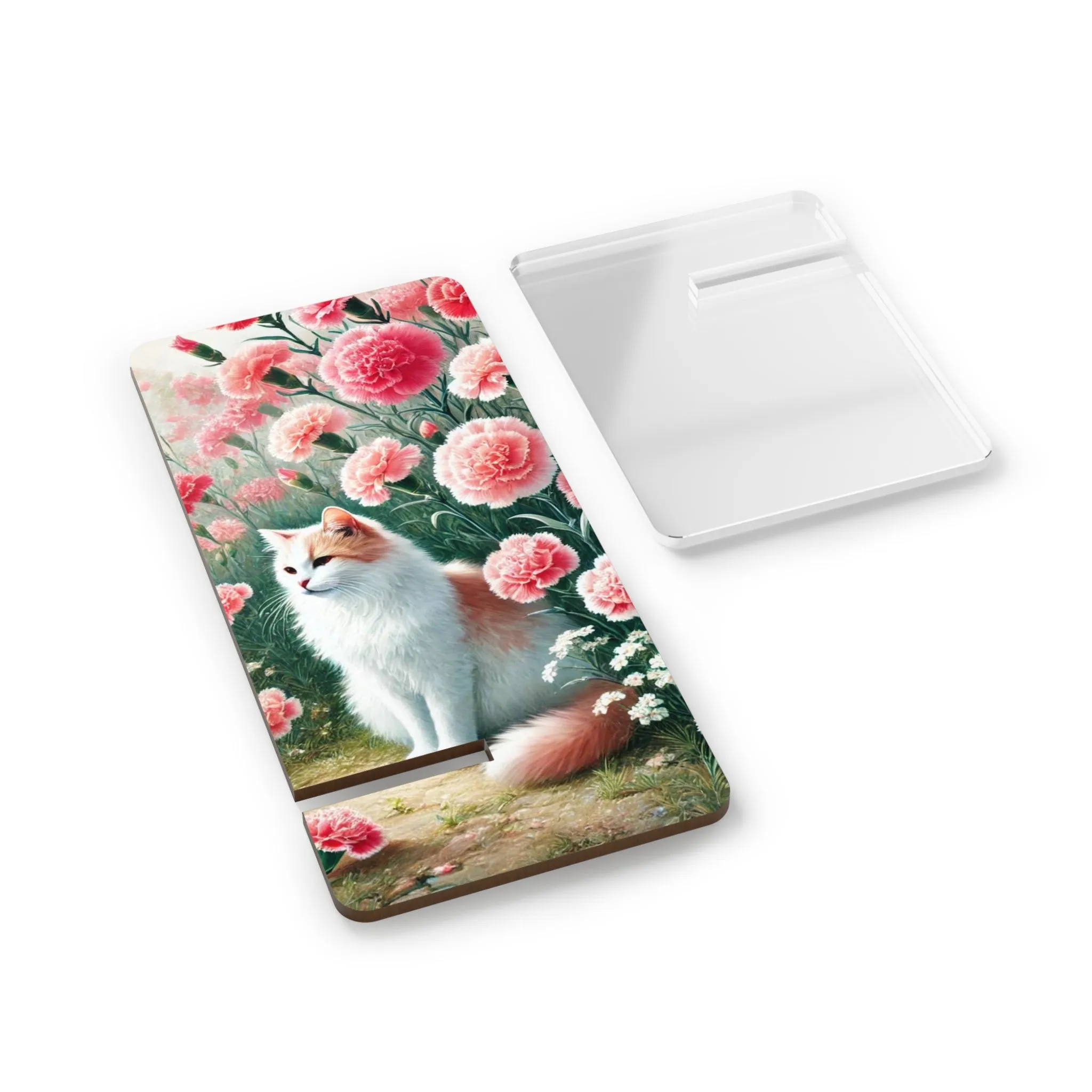 January Birth Flower - Cat Lover - Mobile Display Stand for Smartphones