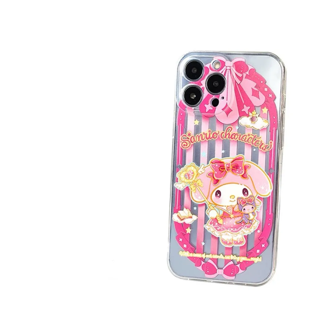 Japanese Cartoon Sanrio Magic School | My Melody Witch Laser Colour Clear - iPhone Case 11 12 13 14 15 16 Pro Promax