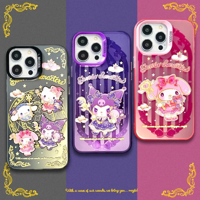 Japanese Cartoon Sanrio Magic School | My Melody Witch Laser Colour Clear - iPhone Case 11 12 13 14 15 16 Pro Promax