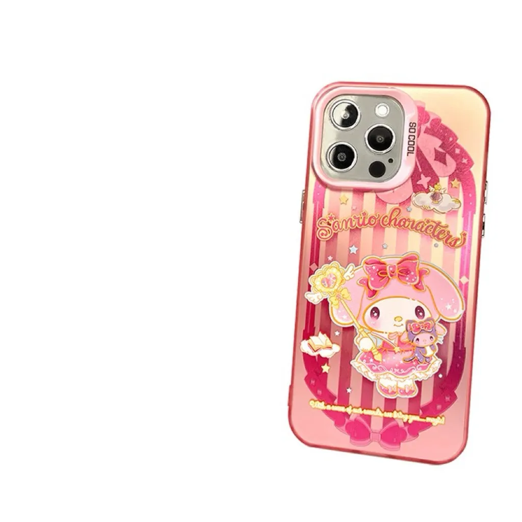 Japanese Cartoon Sanrio Magic School | My Melody Witch Laser Colour Clear - iPhone Case 11 12 13 14 15 16 Pro Promax