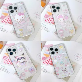 Japanese Cartoon Sweet Cute Baby Style | Hello Kitty My Melody Kuromi iPhone Case PLUS SE2 XS XR X 11 12 13 14 15 Pro Promax mini SE3