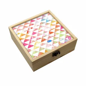 Jewellery Box Makepup Organizer -  Diamond Watercolor Pattern