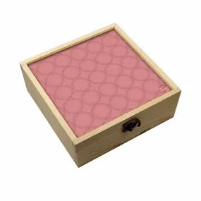 Jewellery Box Makepup Organizer -  Peach Pattern Circle