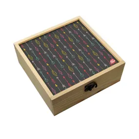 Jewellery Box Wooden Jewelry Organizer -  Mutlicolor Arrow