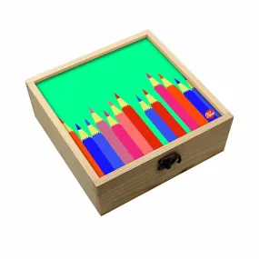 Jewellery Box Wooden Jewelry Organizer -  Pencil Design