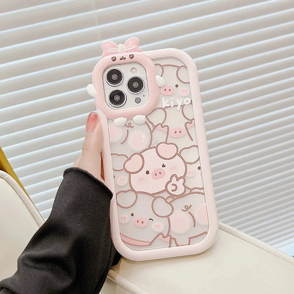 Kawaii Pigs iPhone Case