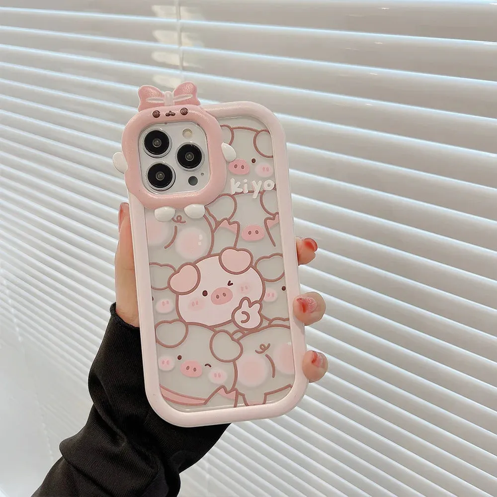 Kawaii Pigs iPhone Case