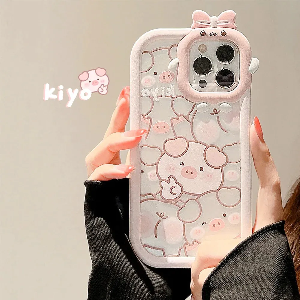 Kawaii Pigs iPhone Case