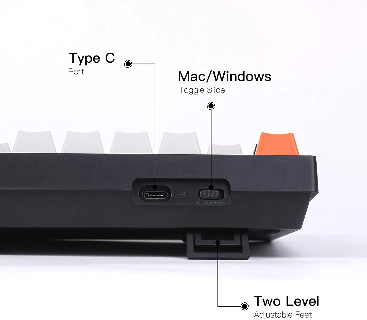 Keychron C2 Full Size Wired Mechanical Keyboard, Hot-swappable, White Backlight, Gateron (Brown Switch) (C2B3)