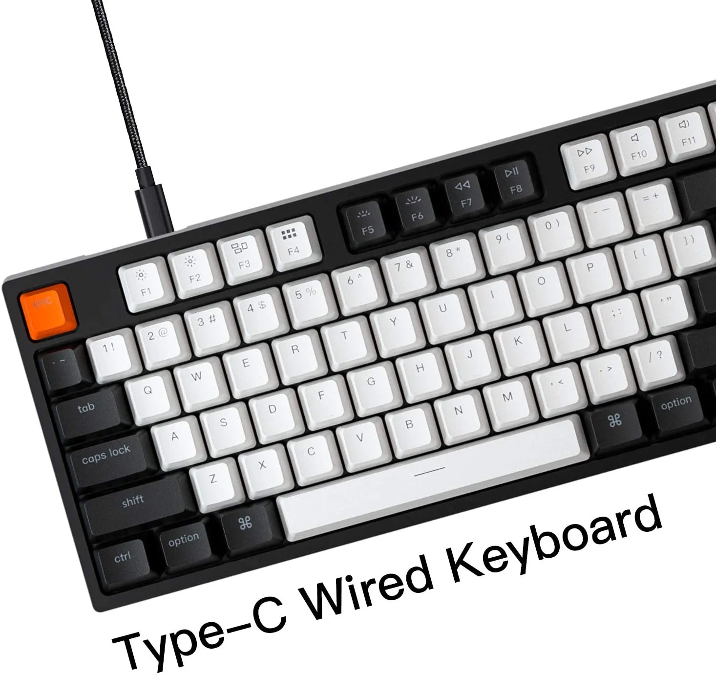 Keychron C2 Full Size Wired Mechanical Keyboard, Hot-swappable, White Backlight, Gateron (Brown Switch) (C2B3)