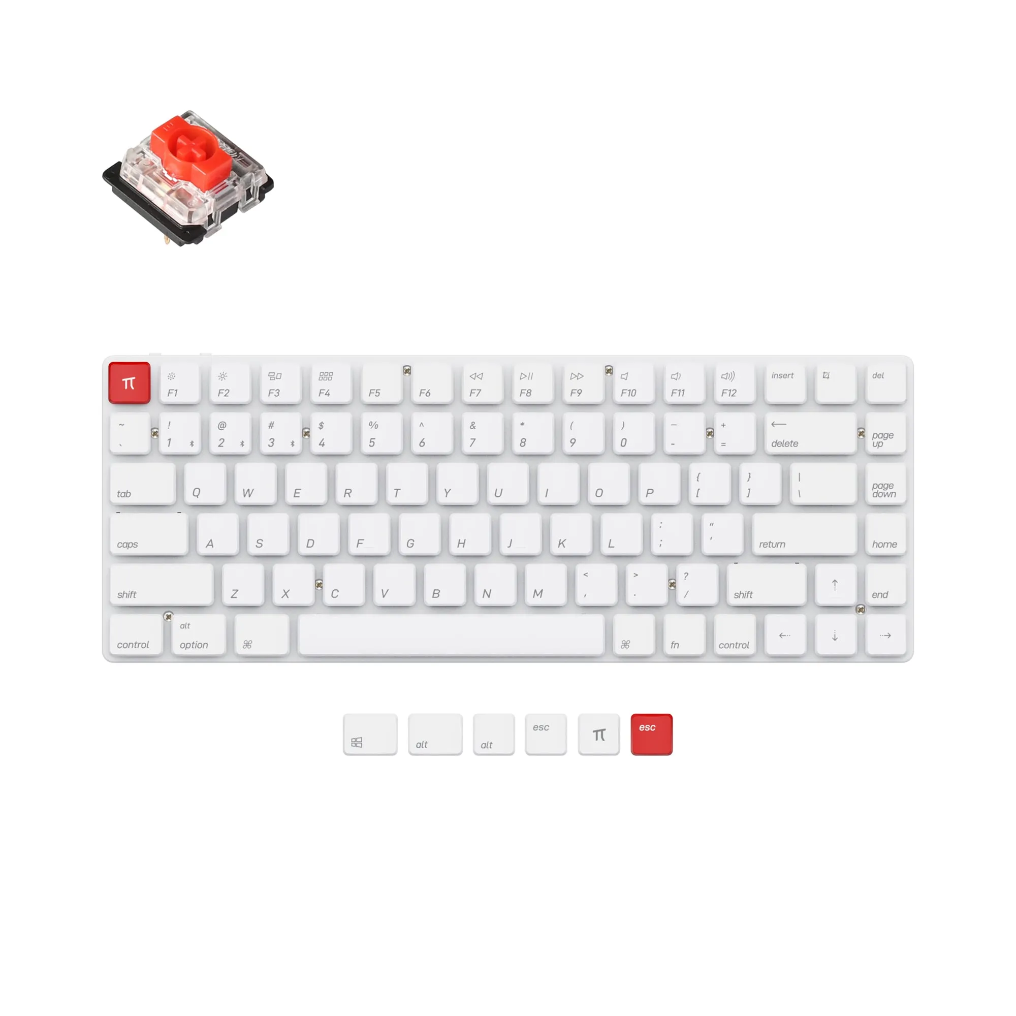 Keychron K3 V2 Non-Backlight Ultra-Slim Wireless Mechanical Keyboard (π Edition)