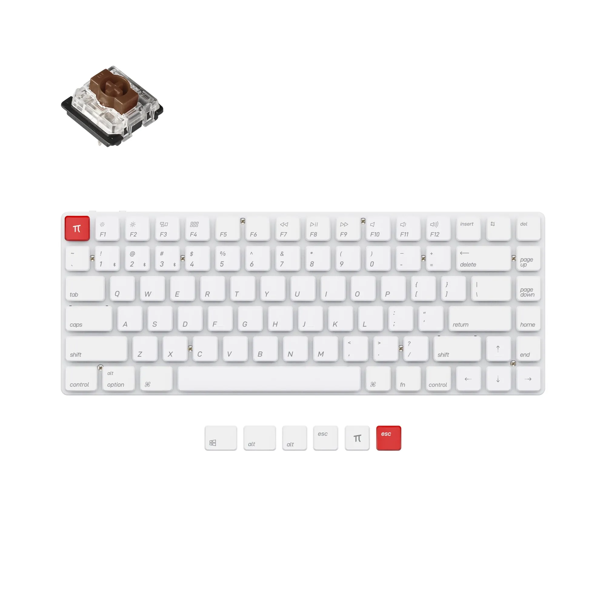 Keychron K3 V2 Non-Backlight Ultra-Slim Wireless Mechanical Keyboard (π Edition)